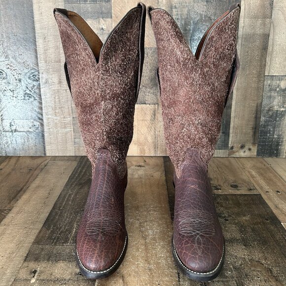 Acme Vintage Tall Bullhide Western Cowboy Boots Mens 11 D - Picture 3 of 12